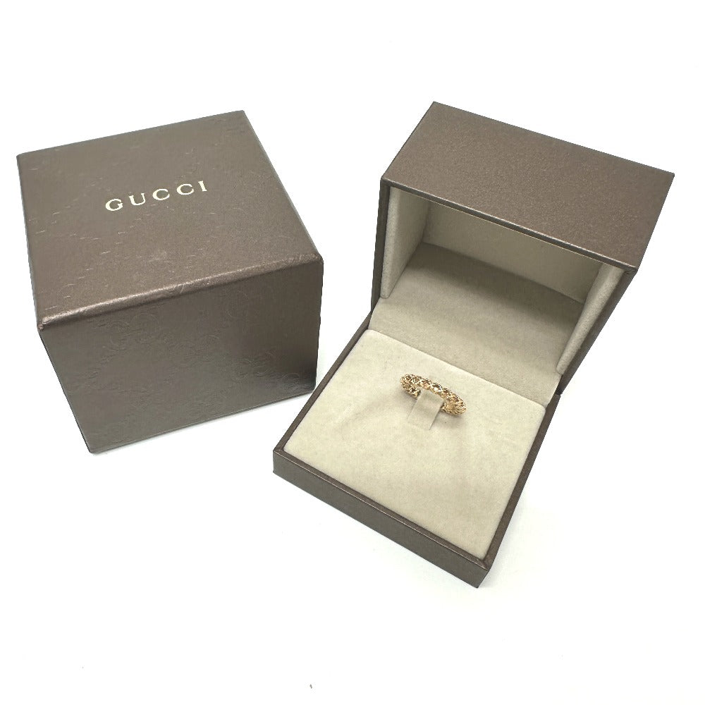 GUCCI Ring 18K Pink Gold gold 1P diamond Women 8 Used Authentic