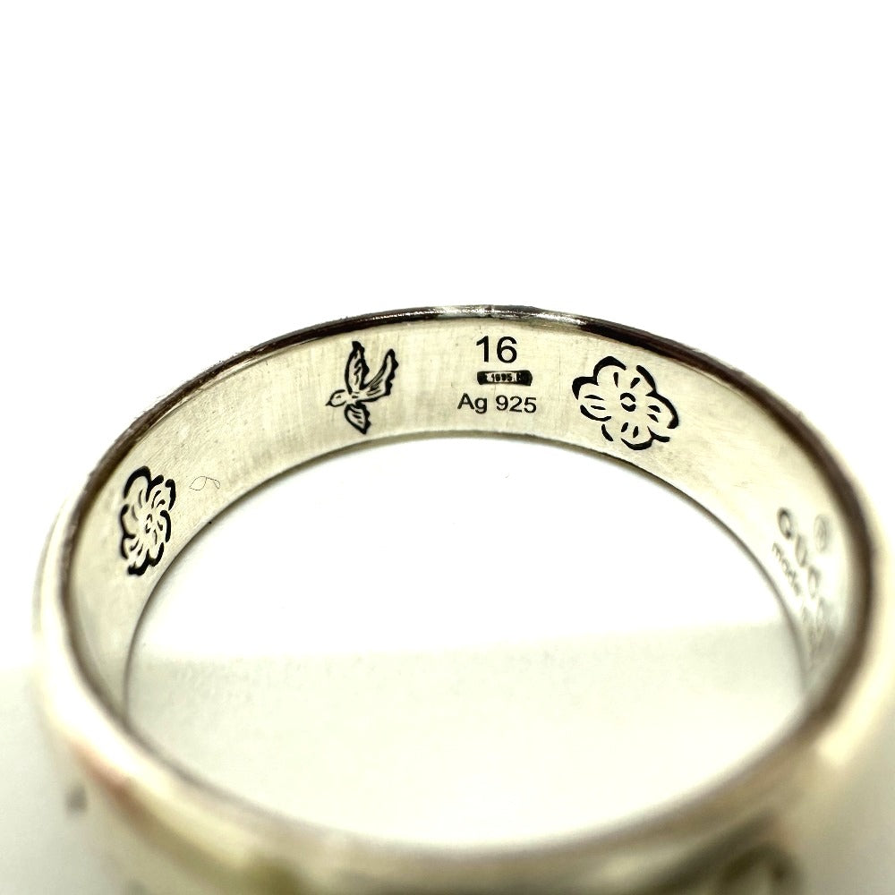 GUCCI Ring 455247 SV925 Silver Blind for love Women 16 Used Authentic