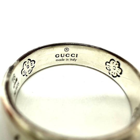 GUCCI Ring 455247 SV925 Silver Blind for love Women 16 Used Authentic