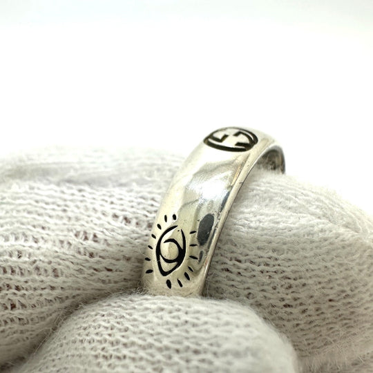 GUCCI Ring 455247 SV925 Silver Blind for love Women 16 Used Authentic