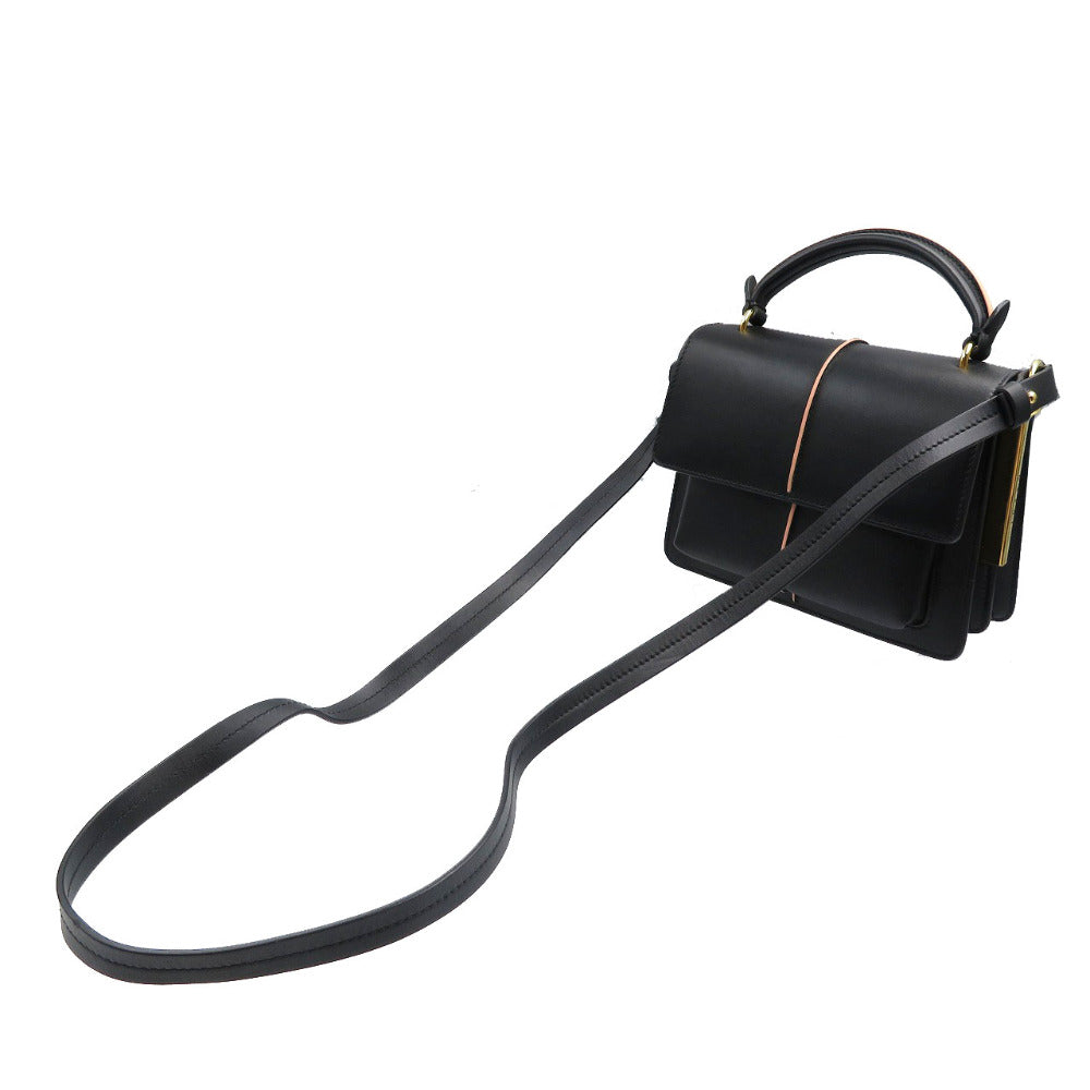 MARNI Shoulder Bag BMMP0027Y0 Calfskin black Attache Bag Women Used Authentic
