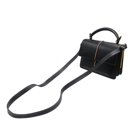 MARNI Shoulder Bag BMMP0027Y0 Calfskin black Attache Bag Women Used Authentic