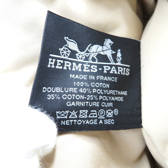 HERMES Pouch canvas natural Bored pouch Women Used Authentic