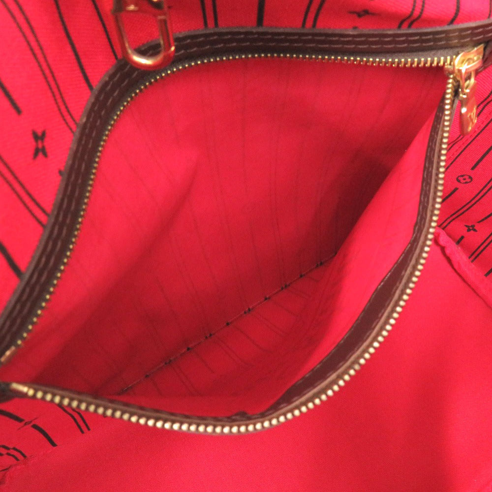 LOUIS VUITTON Tote Bag N51105 Damier canvas Brown Damier Neverfull MM Women Used Authentic