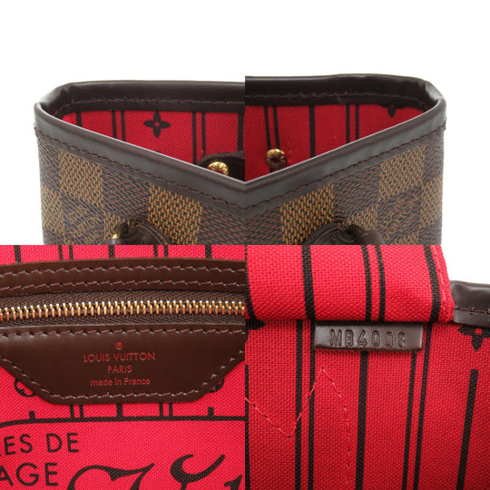 LOUIS VUITTON Tote Bag N51109 Damier canvas Brown Damier Never full PM Women Used Authentic