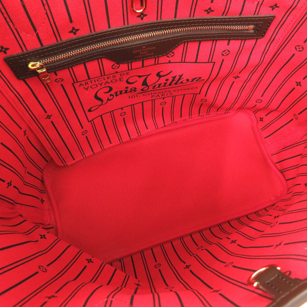 LOUIS VUITTON Tote Bag N51105 Damier canvas Brown Damier Neverfull MM Women Used Authentic