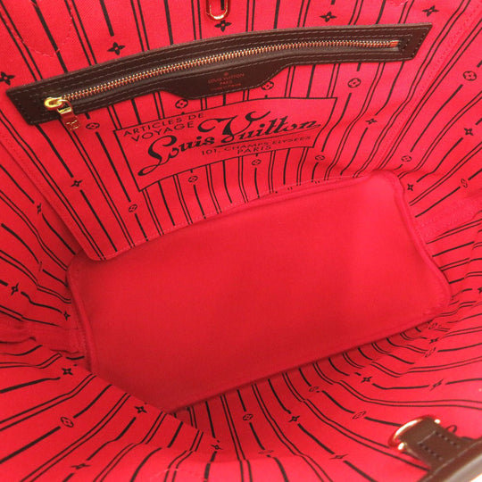 LOUIS VUITTON Tote Bag N51105 Damier canvas Brown Damier Neverfull MM Women Used Authentic