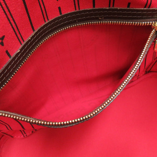 LOUIS VUITTON Tote Bag N51109 Damier canvas Brown Damier Never full PM Women Used Authentic