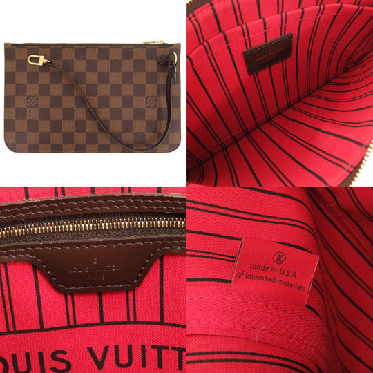 LOUIS VUITTON Tote Bag N41358 Damier canvas Slys Damier New Neverfull MM Women Used Authentic
