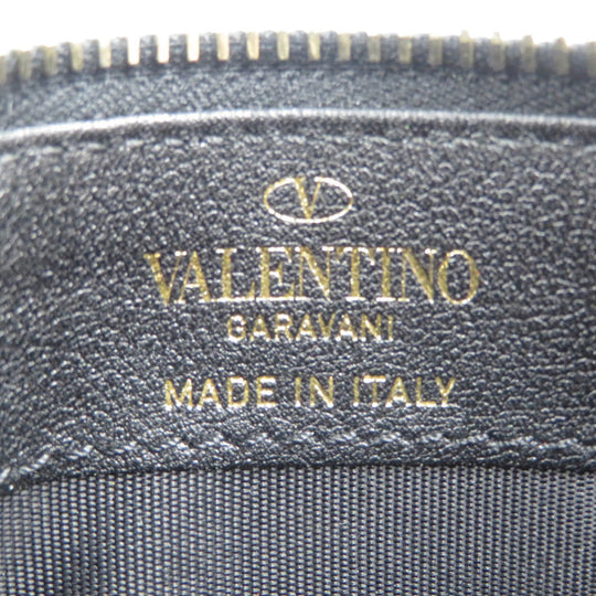 VALENTINO Coin case ZW2P0548BOL Calfskin black Women Used Authentic