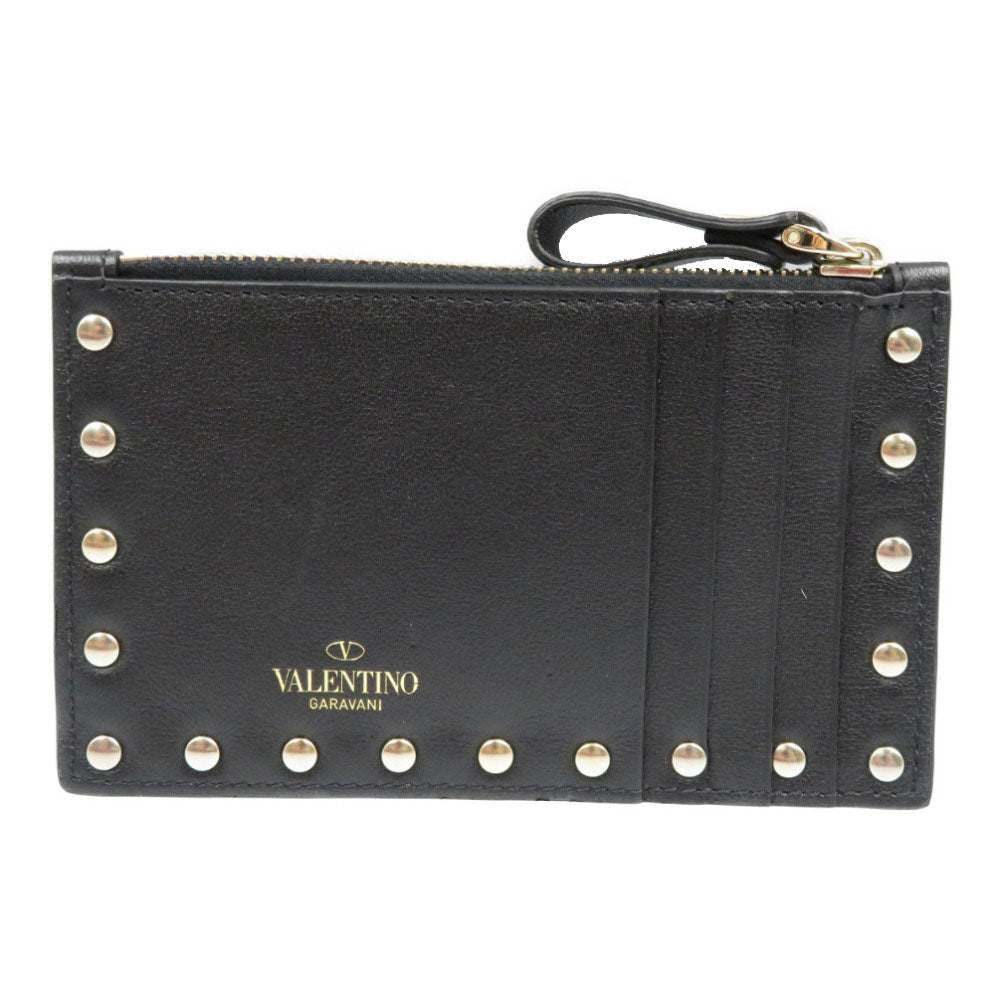 VALENTINO Coin case ZW2P0548BOL Calfskin black Women Used Authentic