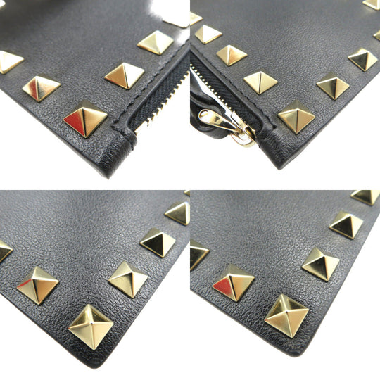 VALENTINO Coin case ZW2P0548BOL Calfskin black Women Used Authentic