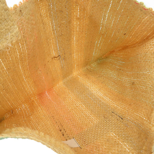 MARNI Tote Bag straw beige Market Stripes Women Used Authentic