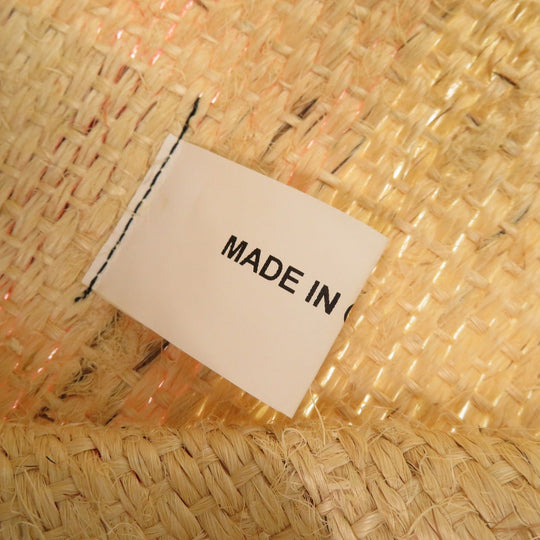 MARNI Tote Bag straw beige Market Stripes Women Used Authentic