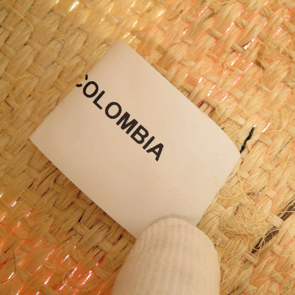 MARNI Tote Bag straw beige Market Stripes Women Used Authentic