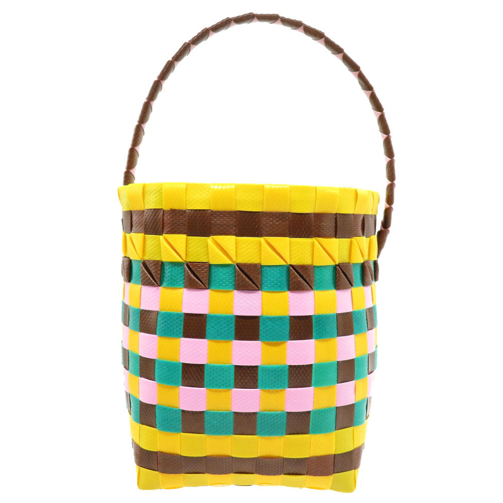 MARNI Handbag leather yellow Micro Basket Bag Women Used Authentic