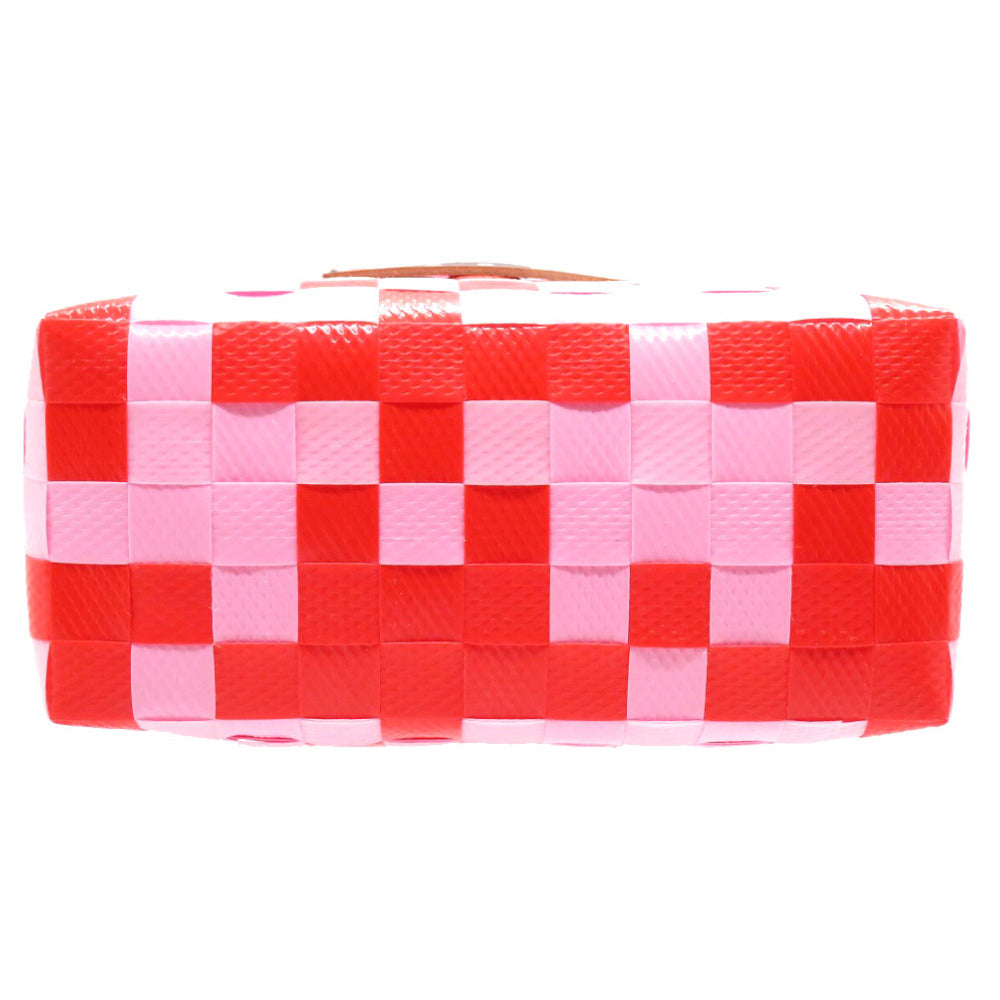 MARNI Handbag leather Red Diamond Basket Bag Women Used Authentic