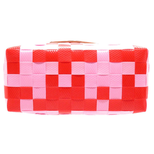 MARNI Handbag leather Red Diamond Basket Bag Women Used Authentic