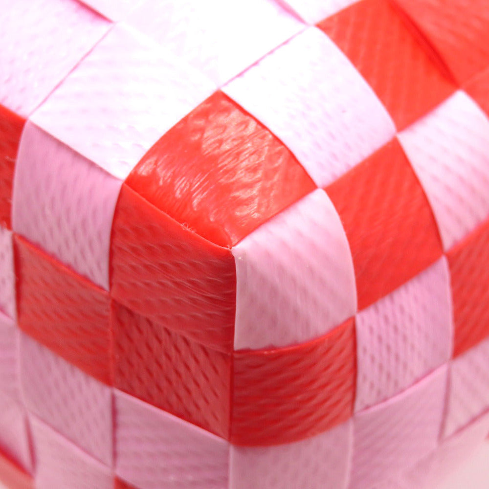 MARNI Handbag leather Red Diamond Basket Bag Women Used Authentic