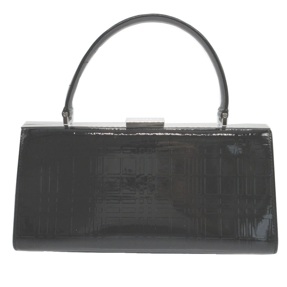 BURBERRY Handbag Patent leather black Women Used Authentic