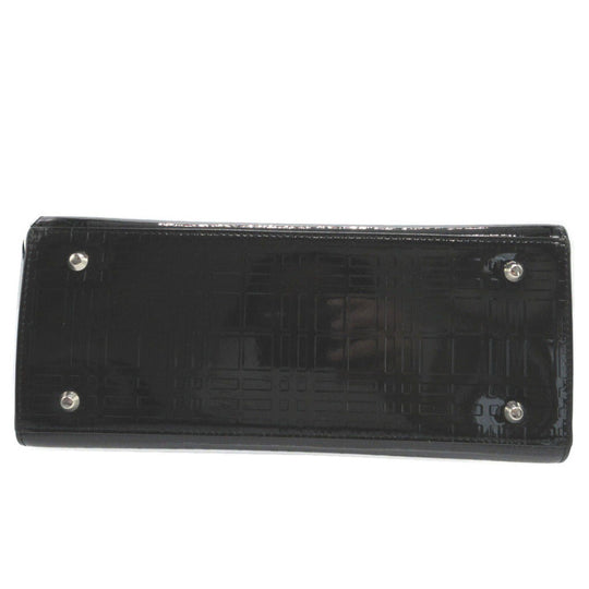 BURBERRY Handbag Patent leather black Women Used Authentic