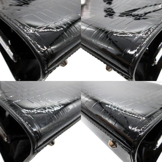BURBERRY Handbag Patent leather black Women Used Authentic