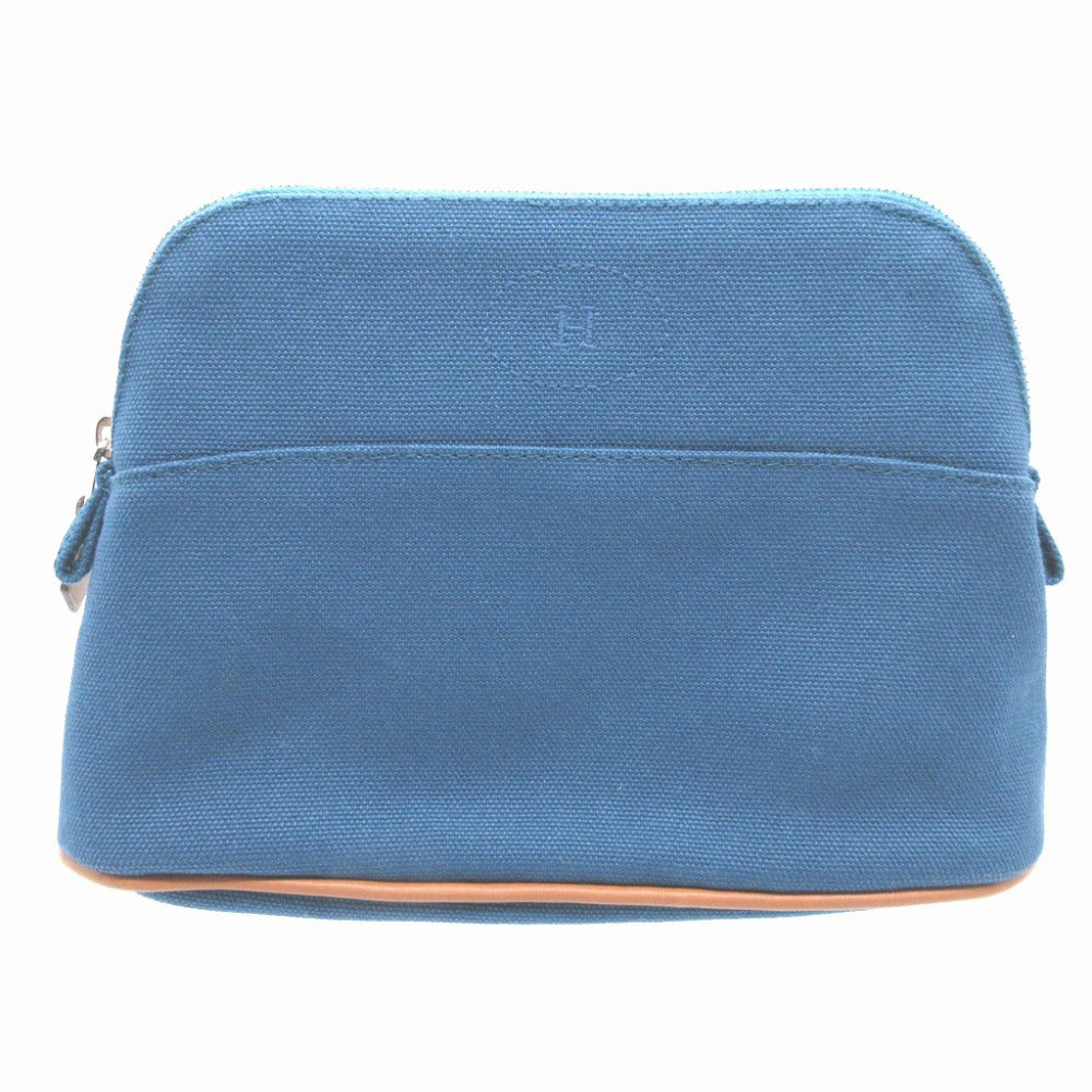 HERMES Pouch canvas blue Mini Bolide Women(Unisex) Used Authentic