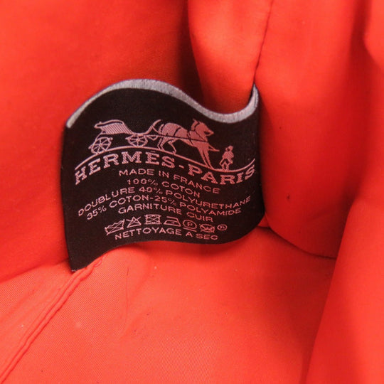 HERMES Pouch canvas black Bored pouch 20 Women Used Authentic