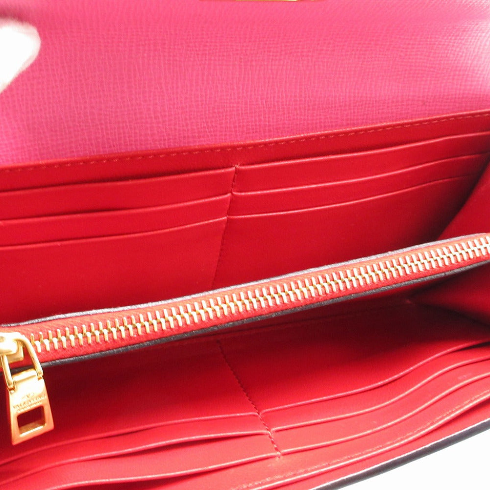 VALENTINO Long Wallet Purse leather pink Bi-fold Rockstud Women Used Authentic