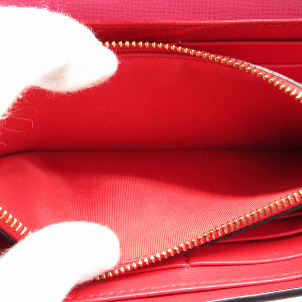 VALENTINO Long Wallet Purse leather pink Bi-fold Rockstud Women Used Authentic