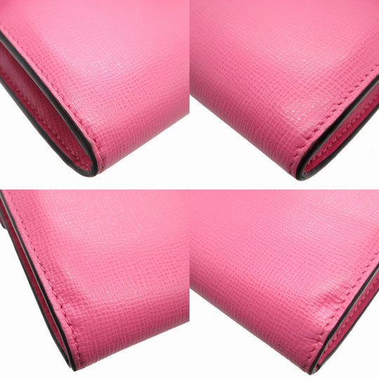 VALENTINO Long Wallet Purse leather pink Bi-fold Rockstud Women Used Authentic