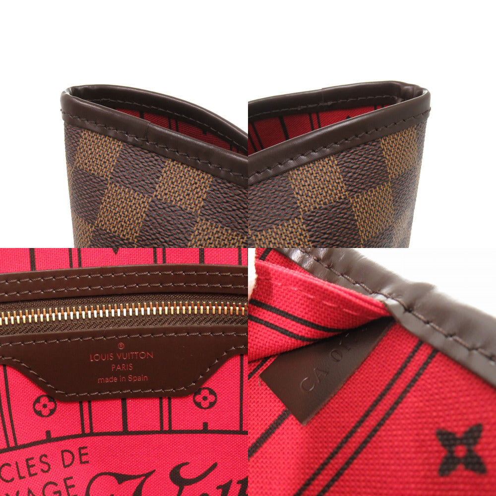 LOUIS VUITTON Tote Bag N51105 Damier canvas Brown Damier Neverfull MM Women Used Authentic