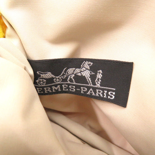 HERMES Pouch cotton yellow Boride pouch mini mini Women Used Authentic