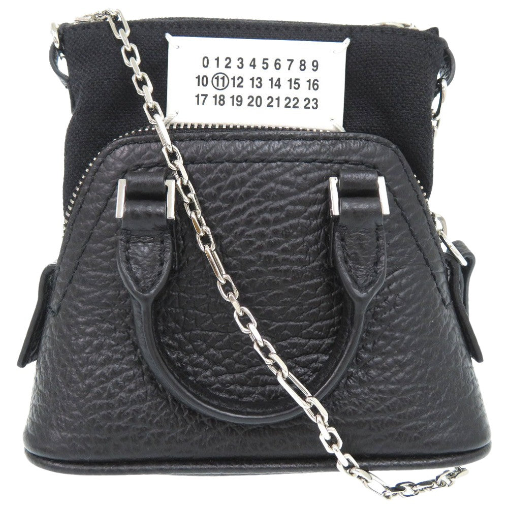 Maison Margiela Shoulder Bag SB3WG0025 P4455 T8013 leather black 5AC CLASSIQUE BABY Pouch Women Used Authentic