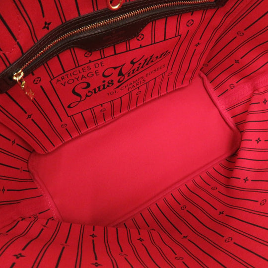 LOUIS VUITTON Tote Bag N51105 Damier canvas Brown Damier Neverfull MM Women Used Authentic