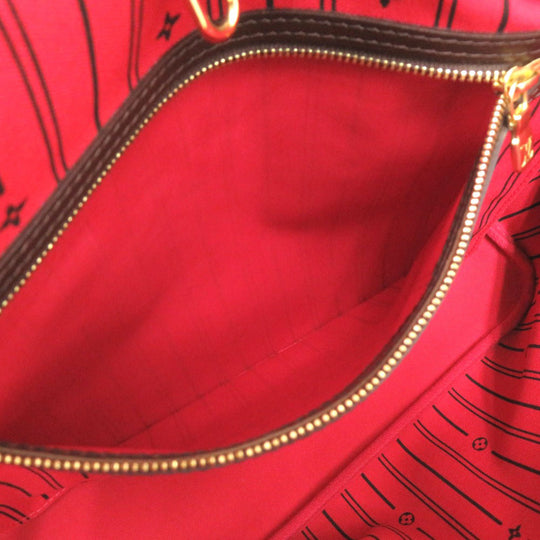 LOUIS VUITTON Tote Bag N51105 Damier canvas Brown Damier Neverfull MM Women Used Authentic