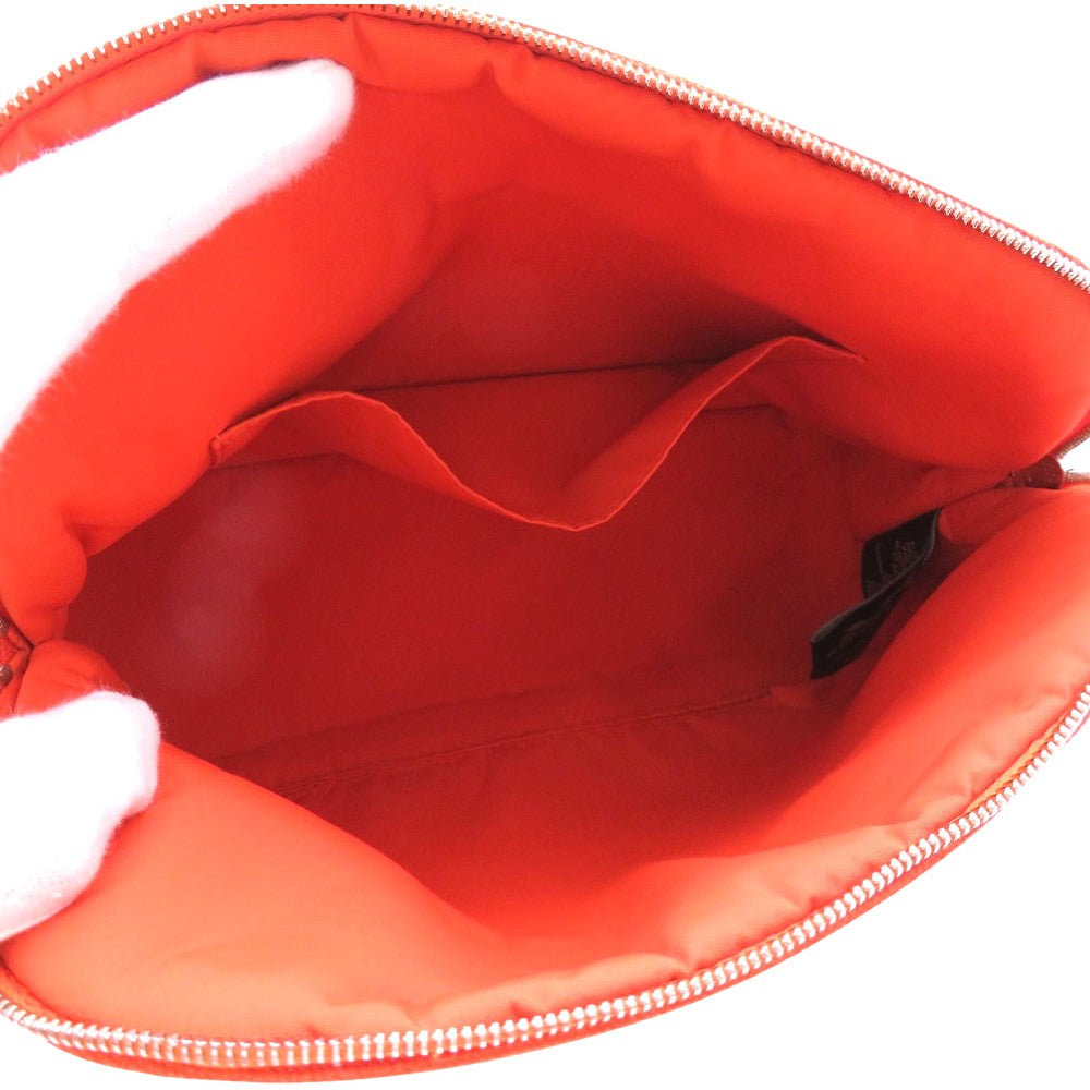 HERMES Pouch cotton Orange Bolide Pouch MM Orange Canvas Women Used Authentic