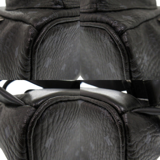 MCM Backpack MMK6SVE37BK001 leather black Studs Vicetos Women Used Authentic