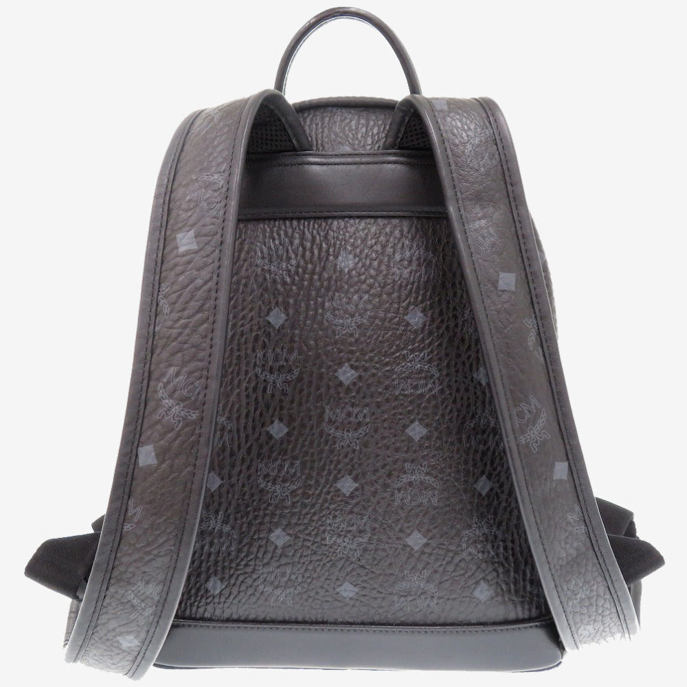 MCM Backpack MMK6SVE37BK001 leather black Studs Vicetos Women Used Authentic