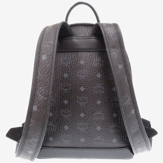 MCM Backpack MMK6SVE37BK001 leather black Studs Vicetos Women Used Authentic