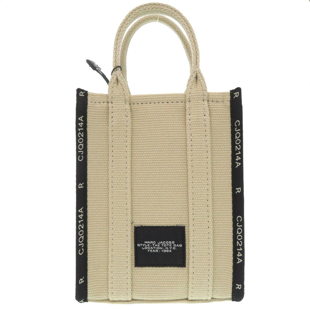 MARC JACOBS Tote Bag Cotton, Polyester beige THE JACQUARD PHONE TOTE BAG Women Used Authentic