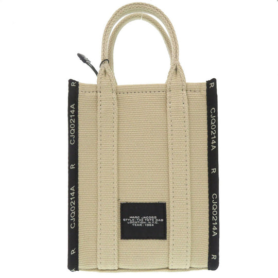 MARC JACOBS Tote Bag Cotton, Polyester beige THE JACQUARD PHONE TOTE BAG Women Used Authentic