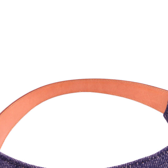 BURBERRY Shoulder Bag denim Navy Nova Check Women Used Authentic