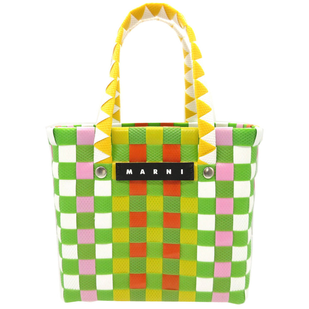 MARNI Handbag M00178 plastic green Picnic Micro Basket Bag Women Used Authentic