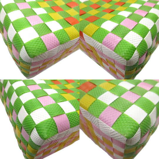 MARNI Handbag M00178 plastic green Picnic Micro Basket Bag Women Used Authentic