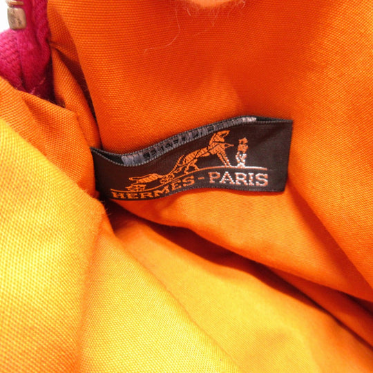 HERMES Pouch canvas Fusha pink Bolide Mini Mini Women Used Authentic