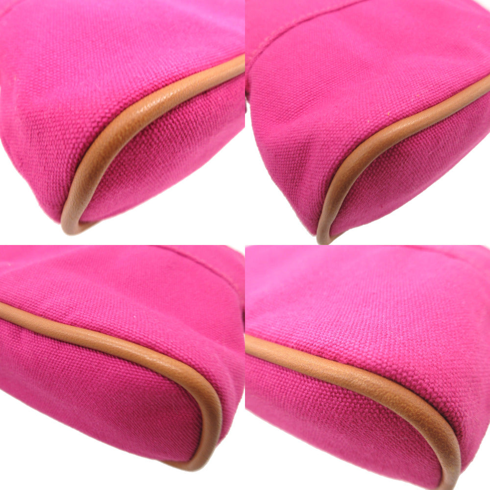 HERMES Pouch canvas Fusha pink Bolide Mini Mini Women Used Authentic