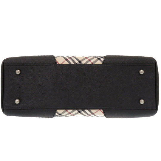 BURBERRY Handbag Canvas, Leather beige Nova Check Women Used Authentic