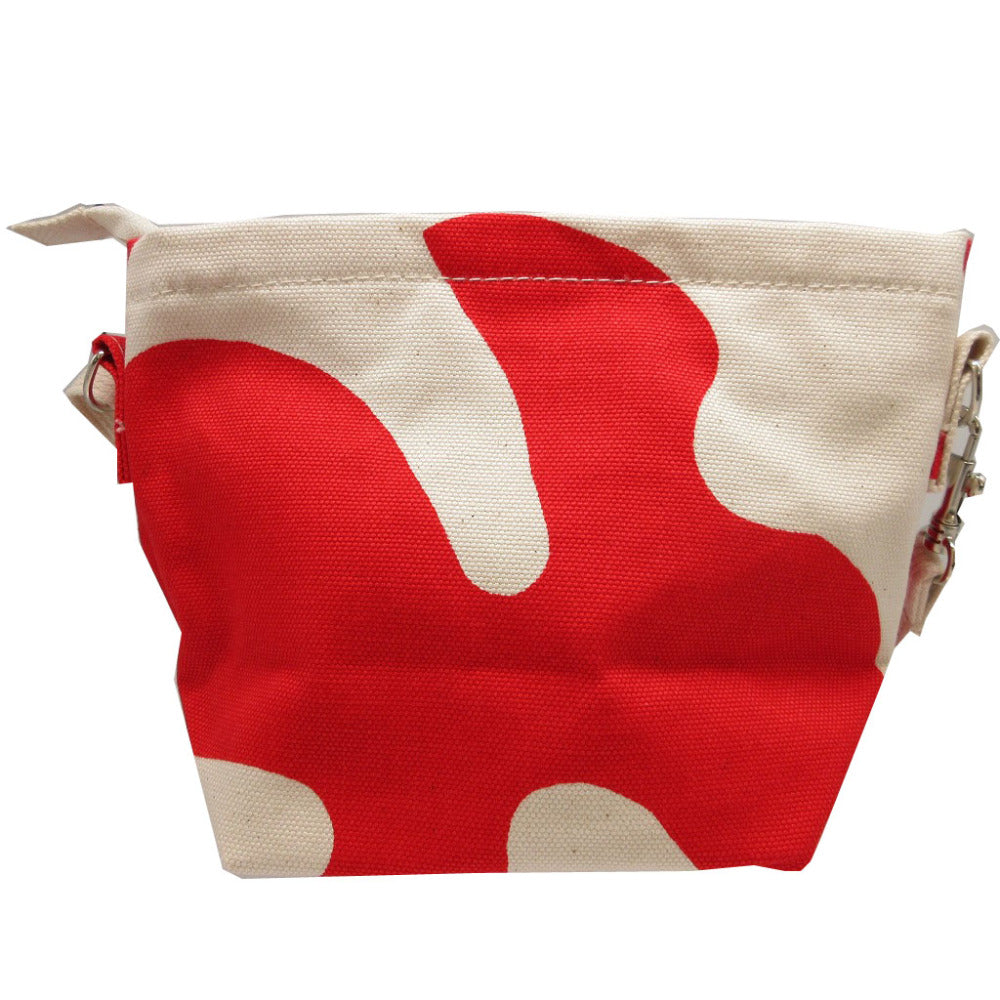 marimekko Shoulder Bag canvas Ivory Mono Mini Crossbody Women Used Authentic