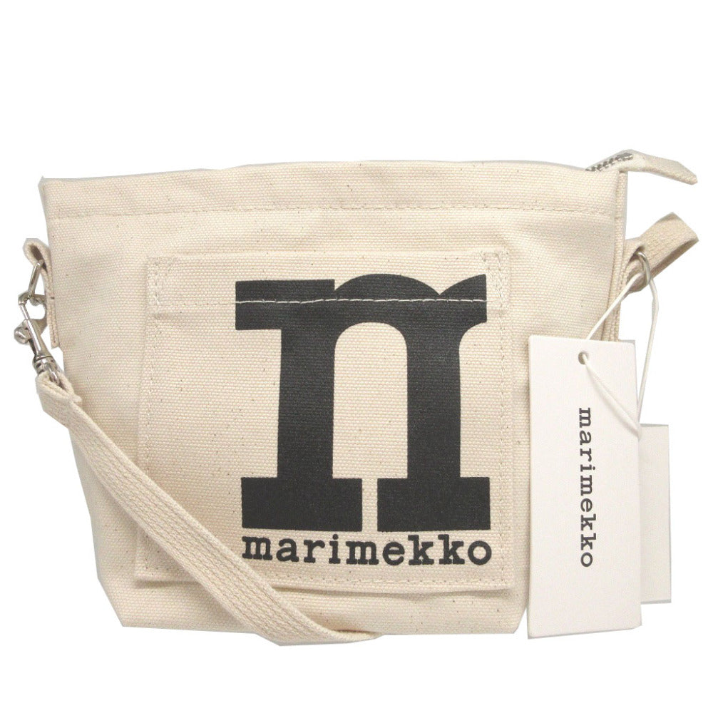 marimekko Shoulder Bag canvas Ivory Mono Mini Crossbody mens(Unisex) Used Authentic